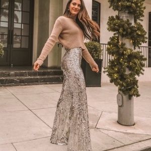 Zara Sequin Flare Pants BNWT